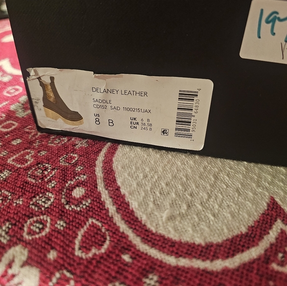 Coach Delaney Leather Saddle Booties Size 8 - Picture 5 of 14